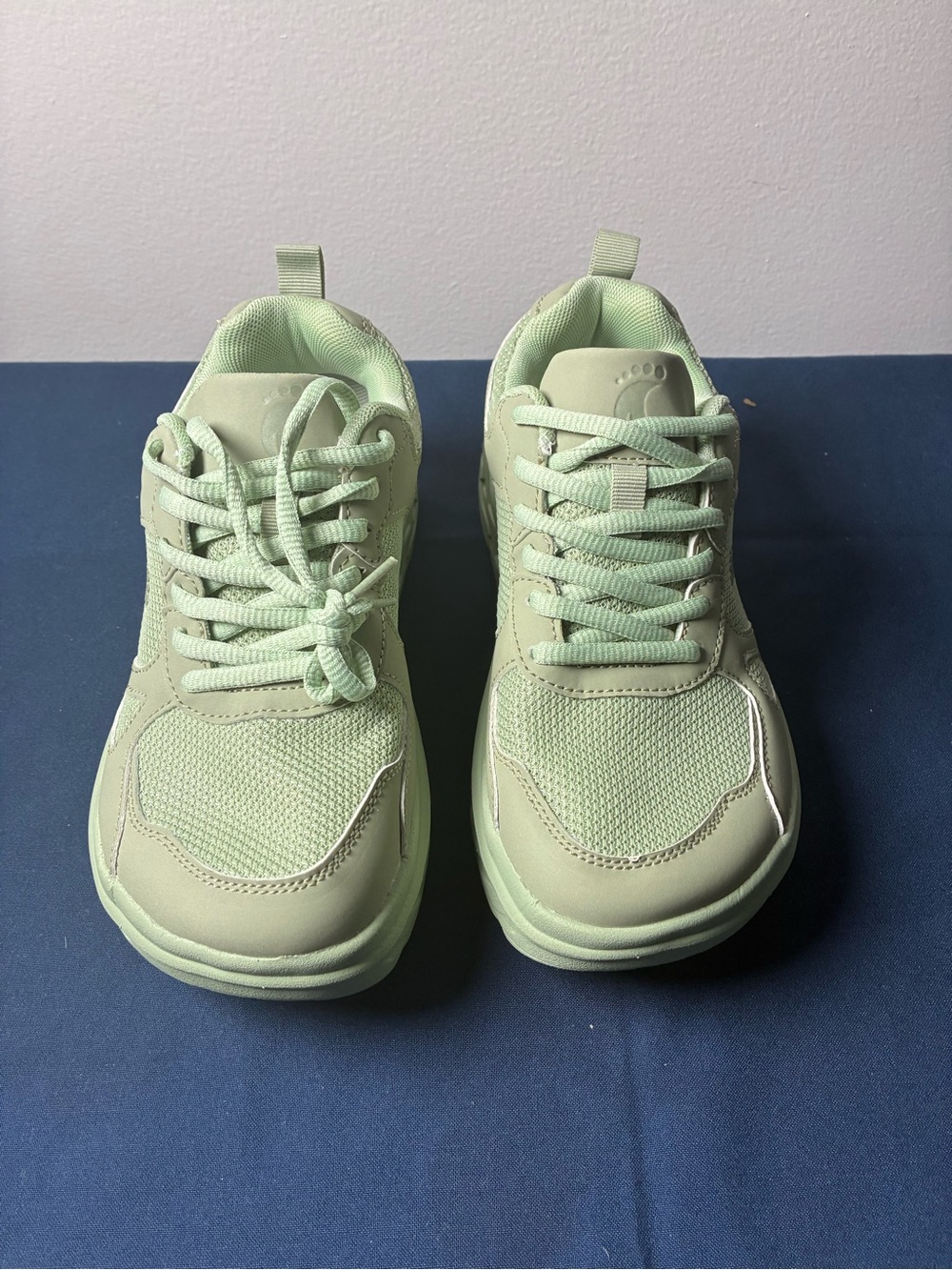 Mint Green Chunky Sneakers Orthocomfoot Size 36